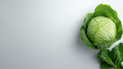 Fresh cabbage on light background