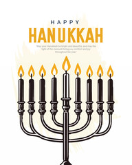 Happy Hanukkah Social Media Post banner