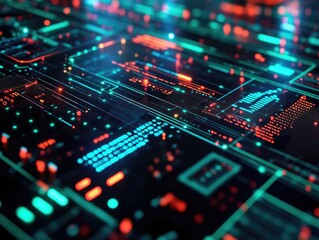 Fototapeta premium Computer Circuit Board Close Up