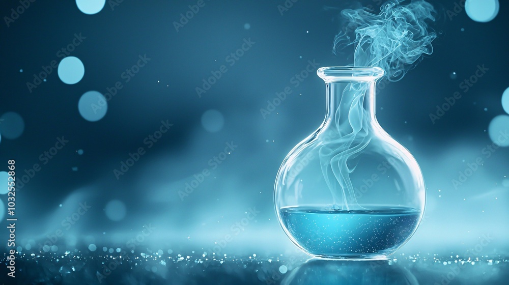 Poster enchanted elixir of radiance - a mystical brew glowing with otherworldly power surrounded by etherea