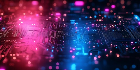 Obraz premium Digital Circuit Wallpaper Background