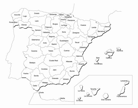 Mapa de Espa&ntilde;a