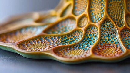 Colorful abstract pattern resembling organic structures.