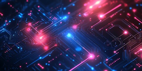 Fototapeta premium Digital Circuit Wallpaper Background