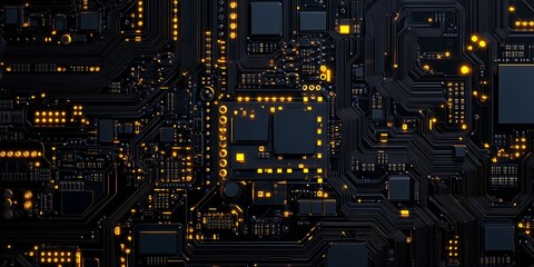 Fototapeta premium Technology microchip background