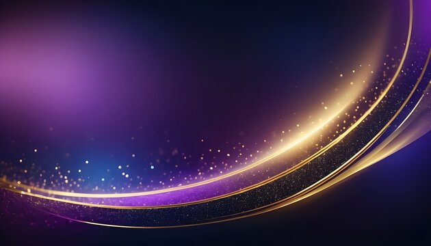 abstract Elegant blue-white-purple background with golden lines decoration