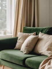 Contemporary Living Room Scene with Sofa