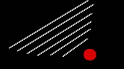 Minimalistische Design auf schwarzem Hintergrund