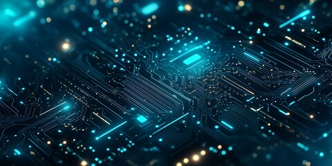 Obraz premium AI artificial intelligence technology microchip background