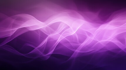 Abstract purple smoke flowing in waves, creating a design with light and energy