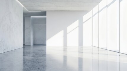 Fototapeta premium Modern Minimalist Interior with Natural Light