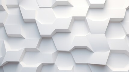 White hexagon background. Honeycomb pattern. Close-up a surface made up of hexagonal shapes. Aesthetic, geometric, futuristic and modern design
