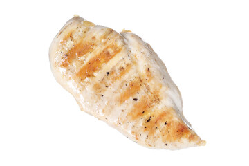 Delicious grilled chicken breast isolated on white