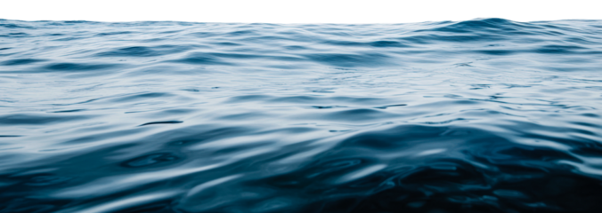 Sunlit waves on a calm day isolated on transparent background