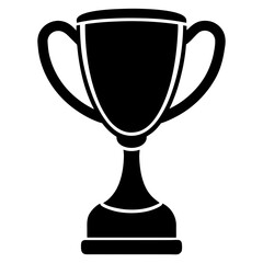  Trophy cup silhouette icon vector art illustration
