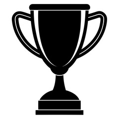 Trophy cup silhouette icon vector art illustration
