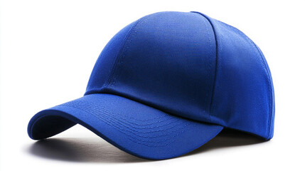 Fototapeta premium Plain Blue Baseball Cap Mockup Blank Hat Design Template
