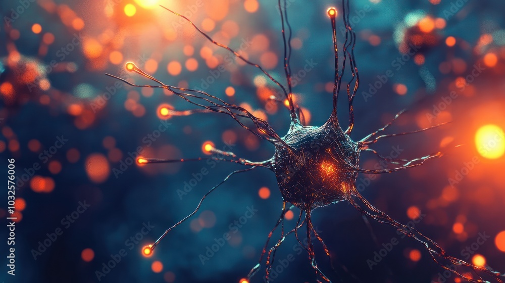 Aufkleber abstract network connection with nodes