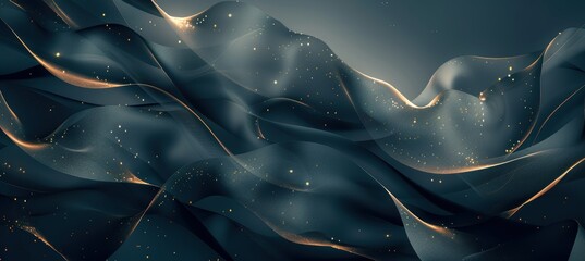 Elegant New Year's Background With Metallic Gold and Silver Elements for Event Invitations