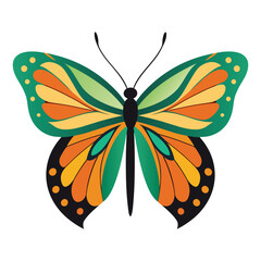 Cute beautiful color butterfly logo vector 13