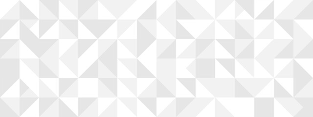 White seamless background of triangles in modern style, flat vector illustration. Cover of gray geometric shapes in retro texture for web design or postcard.