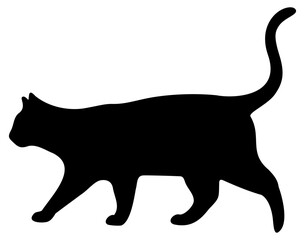 Cat Silhouette | Black Cat Artwork | Vector Feline Illustration