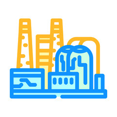 Naklejka premium refinery oil industry color icon vector. refinery oil industry sign. isolated symbol illustration