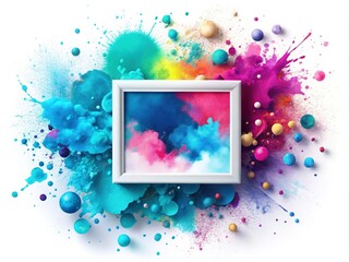 Vibrant Abstract Color Splashes - Vintage Style Motion Graphic