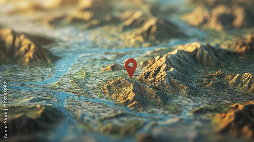 Poster navigation on the map. my location is on the map. a point on the map