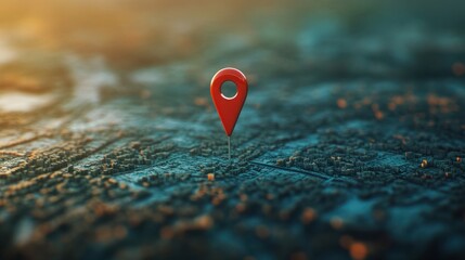 red pin point map address location sign isolated