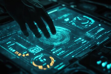 Futuristic Interface with Holographic Display Technology