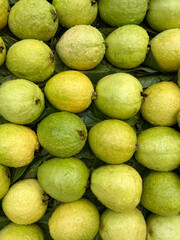 Fresh guavas for sale at a street market in Brazil.