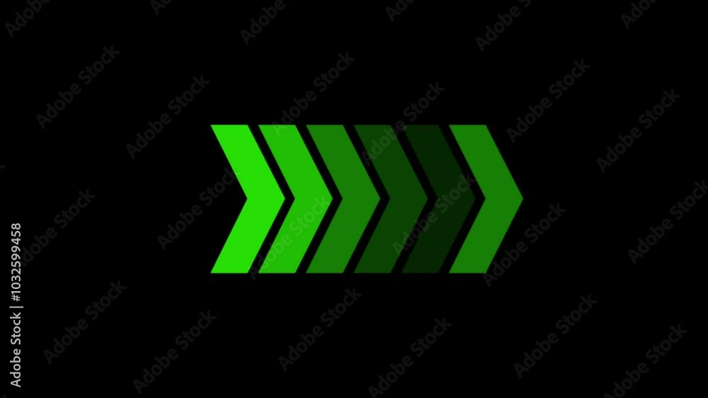 Poster glowing arrows animated. animated arrows for the overlay video layer on black background.