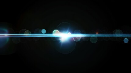 abstract of lighting for background. digital lens flare in dark background