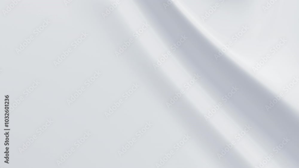 Poster abstract reflective ripples on white surface. milky water waves. satin crumples. loop 3d render anim