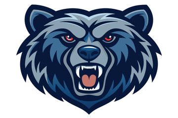 Strong Bear Head Logo Design: Vector Illustration for Branding