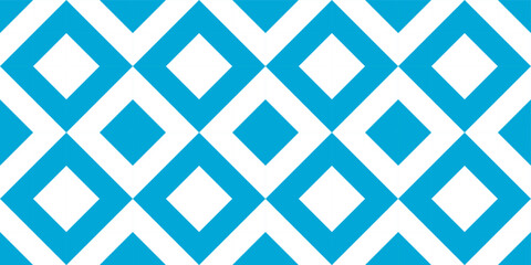 Fototapeta premium Seamless geometric pattern of blue rhombus shapes. Perfect for printing, design backgrounds, wallpaper and tiles, gift wrapping