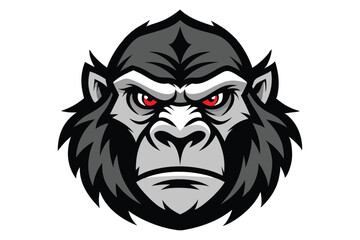 Gorilla Head Mascot Vector Logo for Competitive Branding