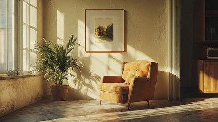 Serene Living Room With Sunlight
