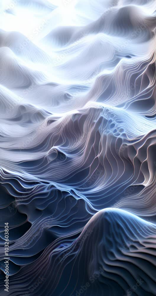 Poster scientific abstraction with futuristic textured tissue waves. tech background with close-up wave bio