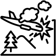 Airplane Accident Icon