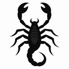  Scorpion silhouette icon vector art illustration


