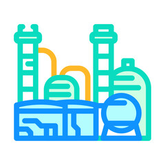 refinery oil industry color icon vector. refinery oil industry sign. isolated symbol illustration