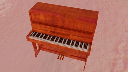 Fototapeta premium Piano with Colorful background