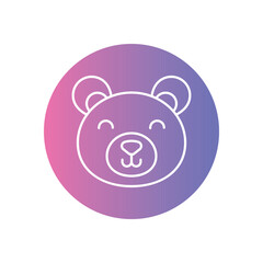 Bear vector icon stock illustration