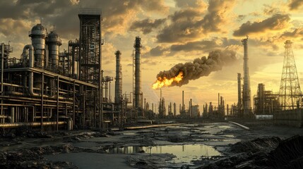 Fototapeta premium Factory - oil and gas industry