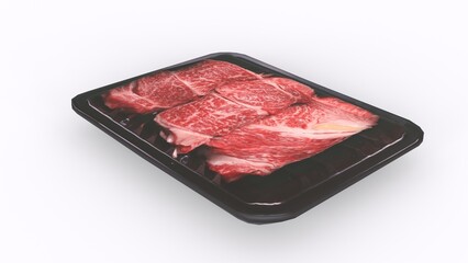meat packet with white background