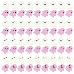 HALLOWEEN FUNNY GHOSTS PATTERN TEXTURE BACKGROUND VECTOR