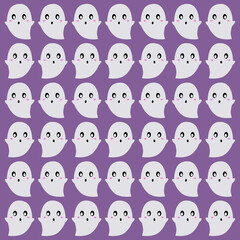 HALLOWEEN FUNNY GHOSTS PATTERN TEXTURE BACKGROUND VECTOR