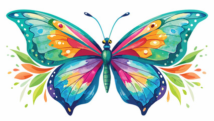 Artistic Watercolor Butterfly Illustration